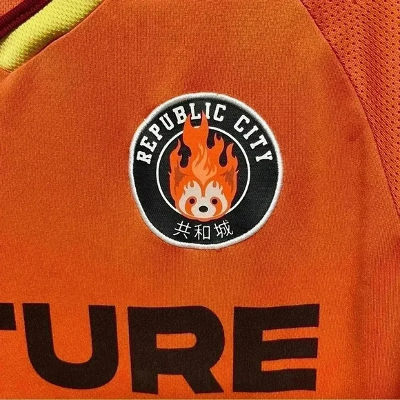 BoxLunch Jersey Men M Orange Legend KORRA FUTURE INDUSTRIES REPUBLIC CITY - Picture 3 of 8